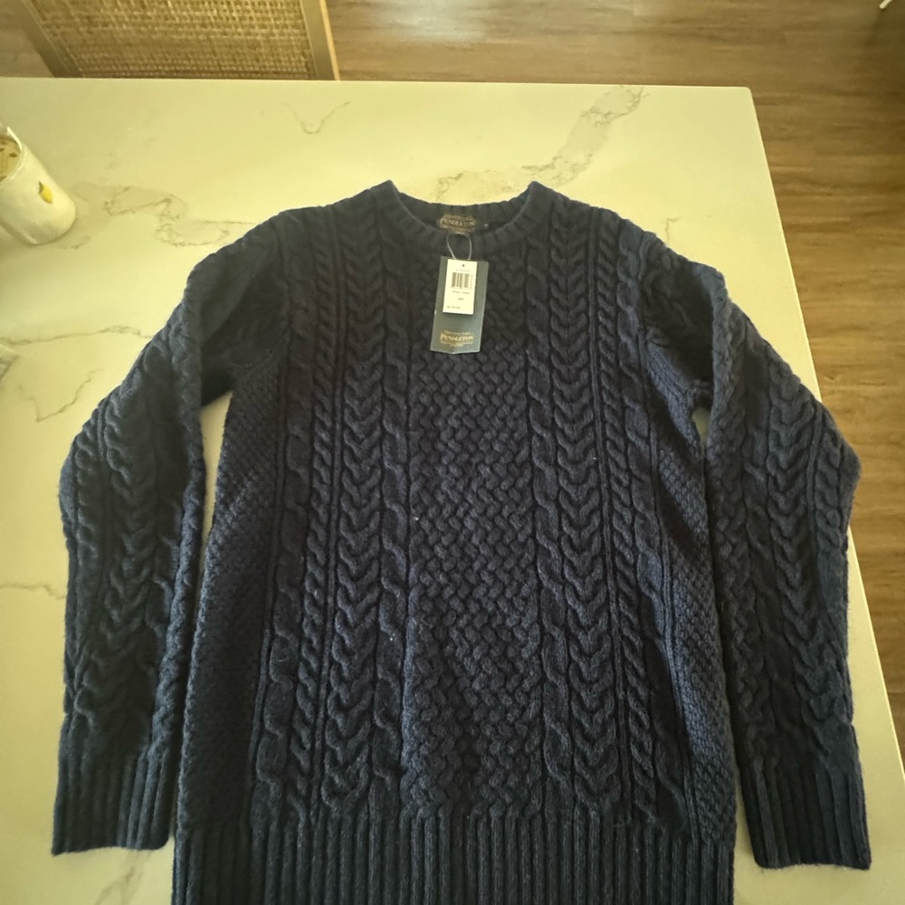 Men's Pendleton Navy Cable Knit Sweater